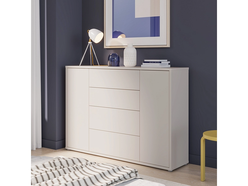 Commode ALICE SPRINGS 2 portes 4 tiroirs Commode ALICE SPRINGS 2 portes 4 tiroirs