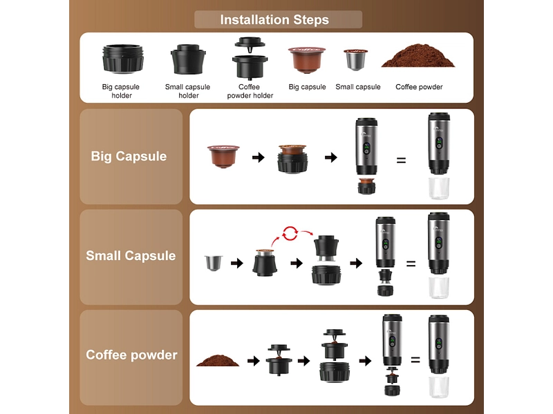OHMEX Macchina da caffè portatile OHMEX Macchina da caffè portatile