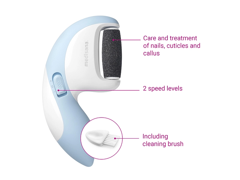 MEDISANA Râpe électrique anti-callosités pour les pieds