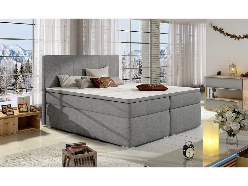 Boxspringbett ELTAP BOLERO grau Boxspringbett ELTAP BOLERO grau