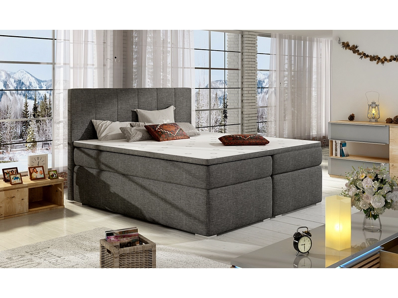 Boxspringbett ELTAP BOLERO grau Boxspringbett ELTAP BOLERO grau