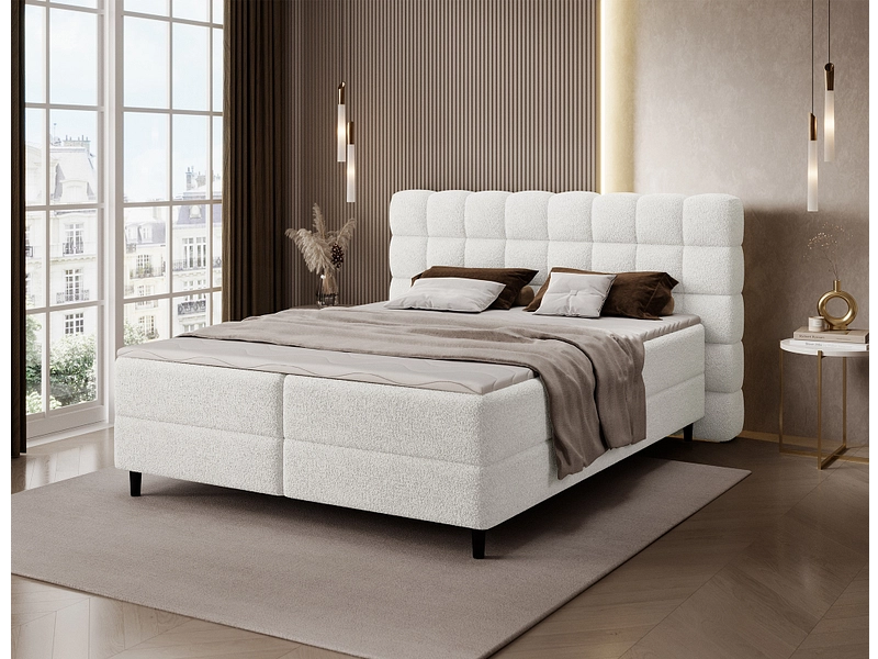Boxspringbett ELTAP CAMMA cremeweiss