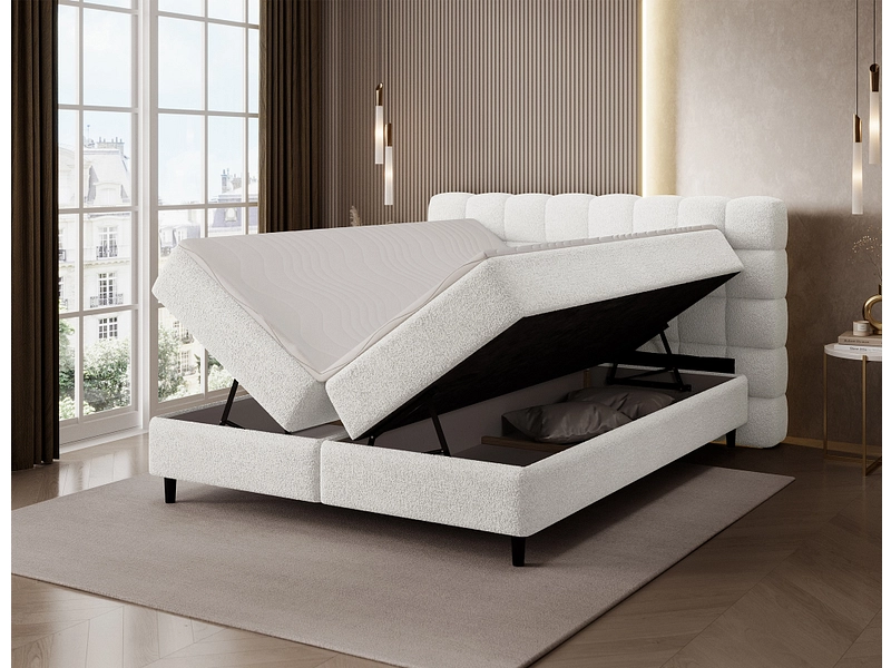 Boxspringbett ELTAP CAMMA cremeweiss