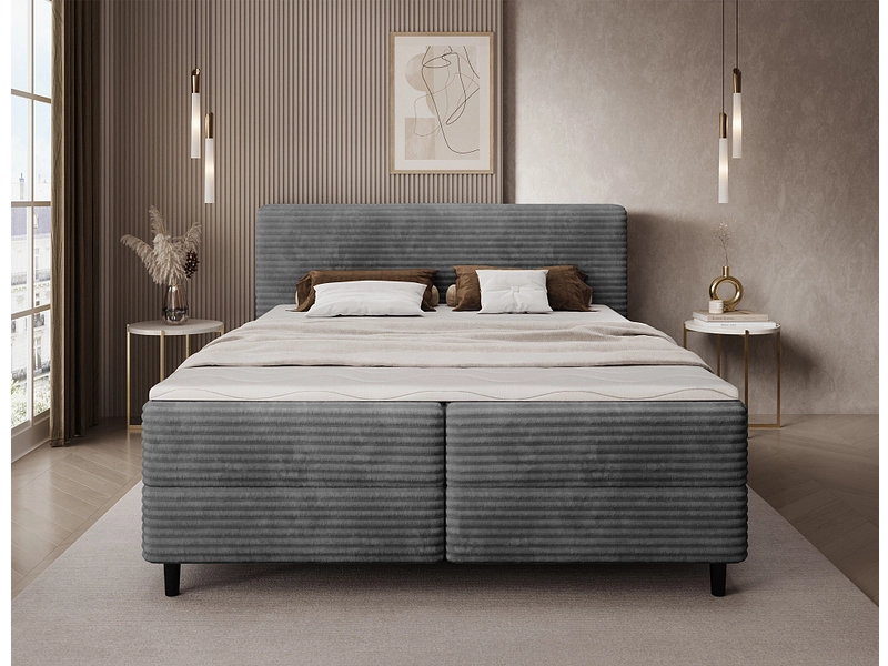Boxspringbett ELTAP CORTIKO grau