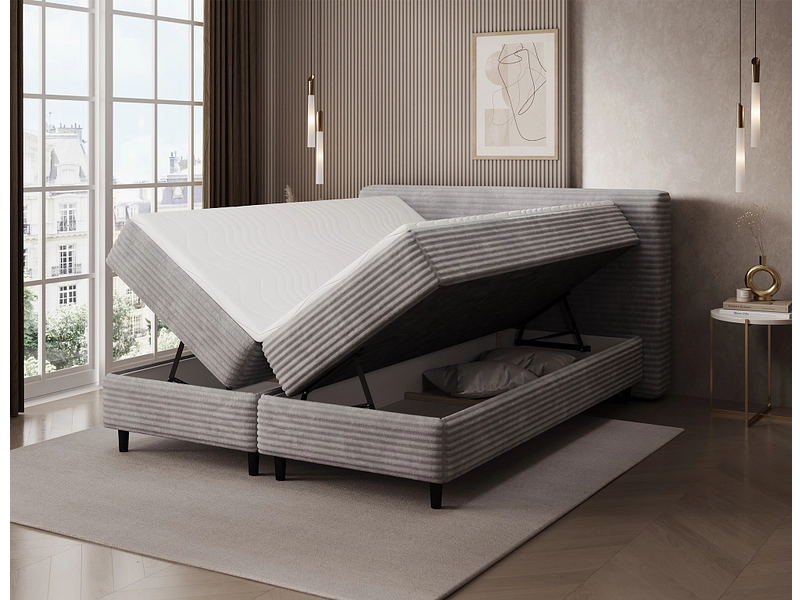 Boxspring ELTAP CORTIKO gris clair Boxspring ELTAP CORTIKO gris clair