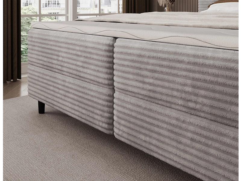 Boxspring ELTAP CORTIKO gris clair