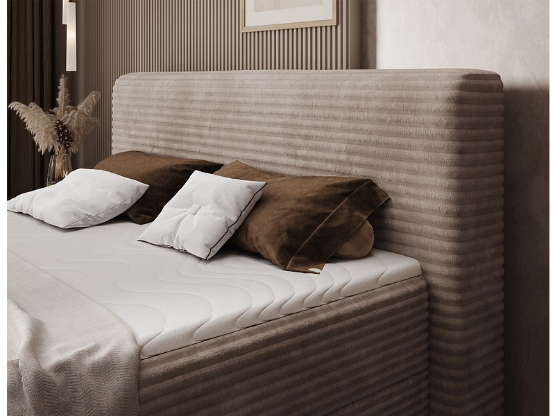 Boxspring ELTAP CORTIKO brun clair