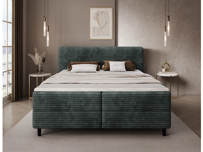 Boxspring ELTAP CORTIKO vert foncé
