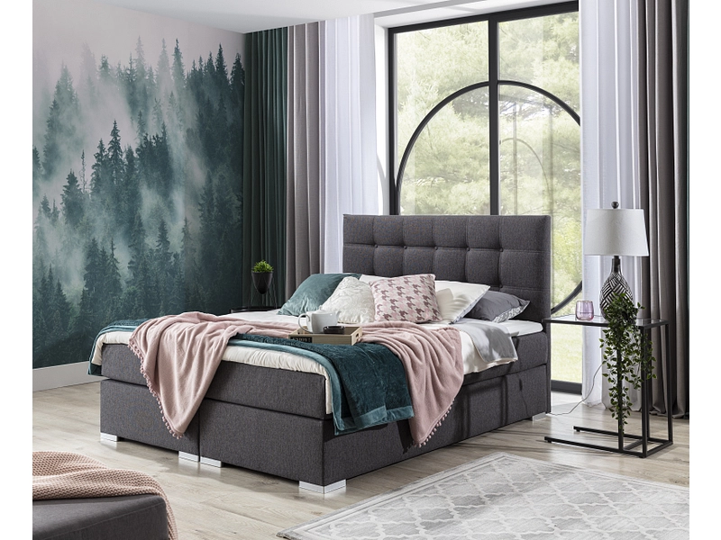 Boxspringbett ELTAP INEZ grau