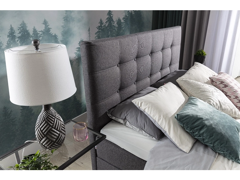 Boxspringbett ELTAP INEZ grau