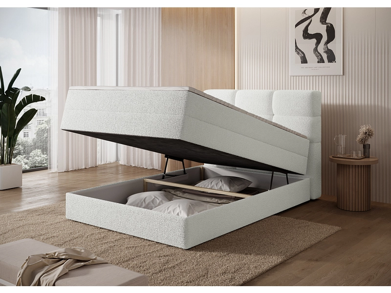 Boxspringbett ELTAP KASPED cremeweiss