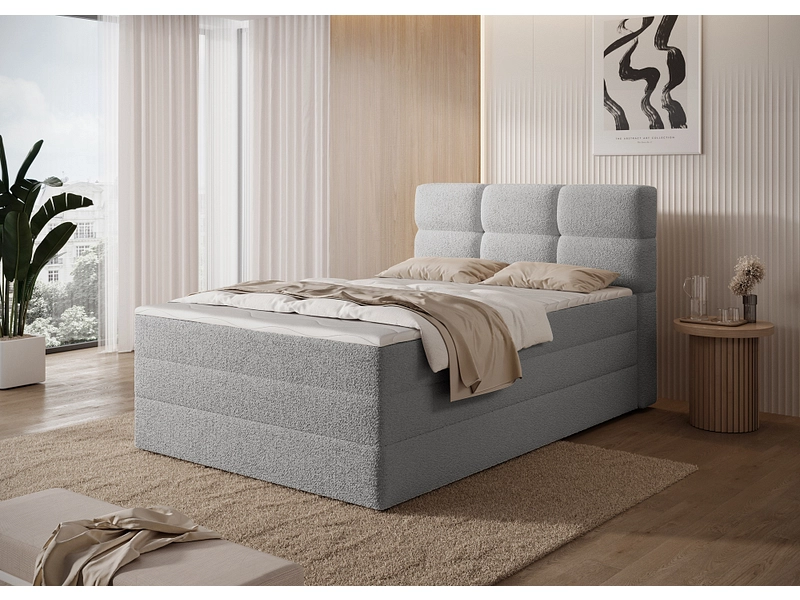 Boxspringbett ELTAP KASPED grau