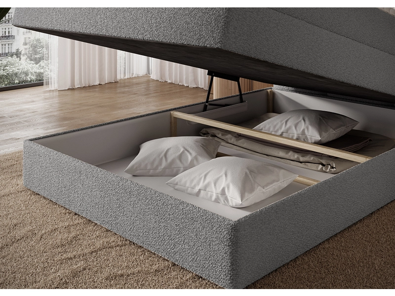 Boxspringbett ELTAP KASPED grau