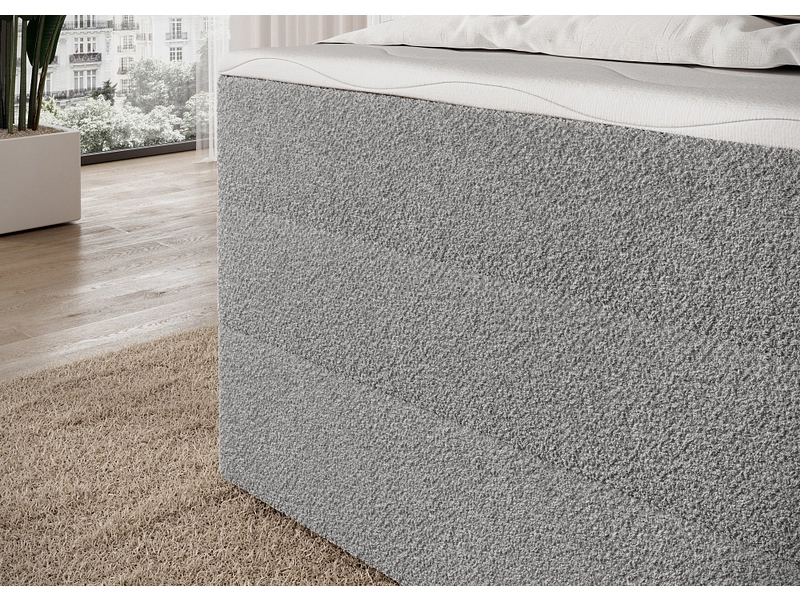 Boxspringbett ELTAP KASPED grau