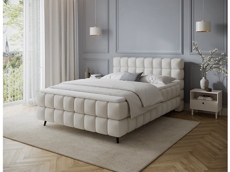 Boxspringbett ELTAP SABENO cremeweiss