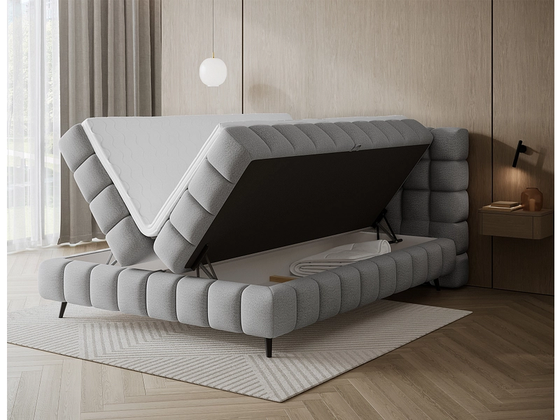 Boxspringbett ELTAP SABENO grau