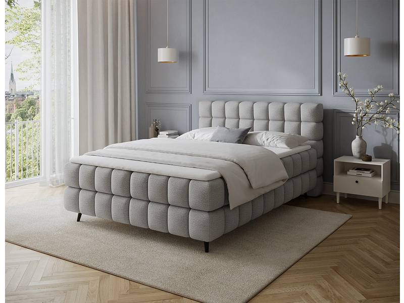 Boxspringbett ELTAP SABENO grau