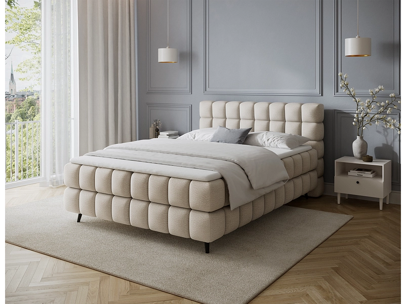 Boxspringbett ELTAP SABENO beige