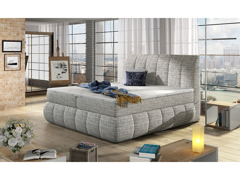Boxspring ELTAP VINCENZO grigio chiaro