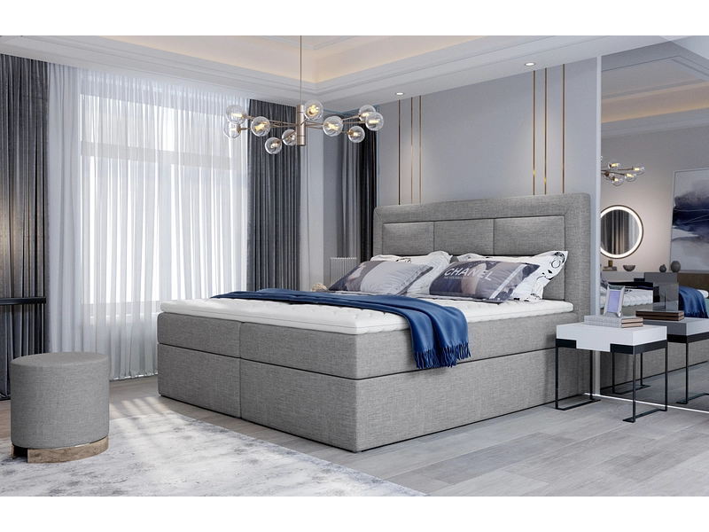 Boxspringbett ELTAP VIVRE grau