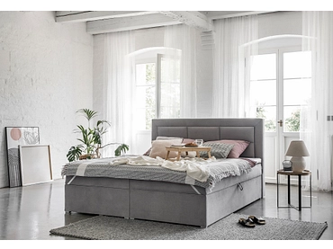 Boxspringbett ELTAP VIVRE grau