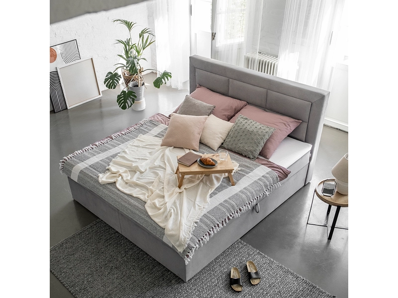 Boxspringbett ELTAP VIVRE grau