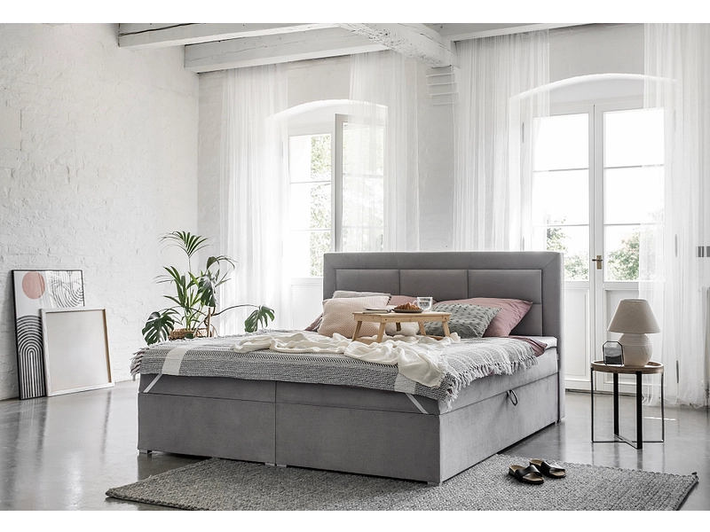 Boxspringbett ELTAP VIVRE grau Boxspringbett ELTAP VIVRE grau