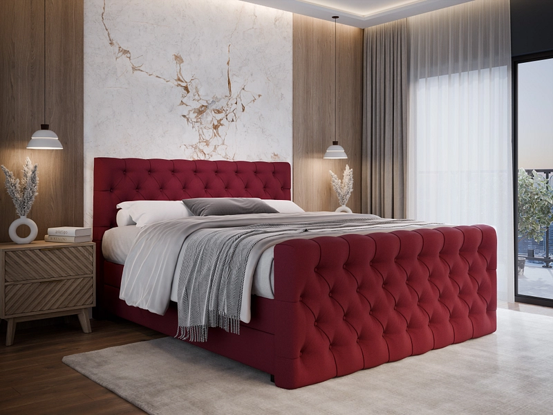 Boxspringbett KINGDOM rot