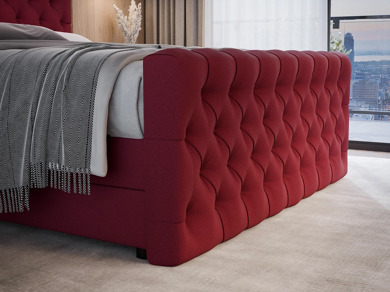 Boxspringbett KINGDOM rot