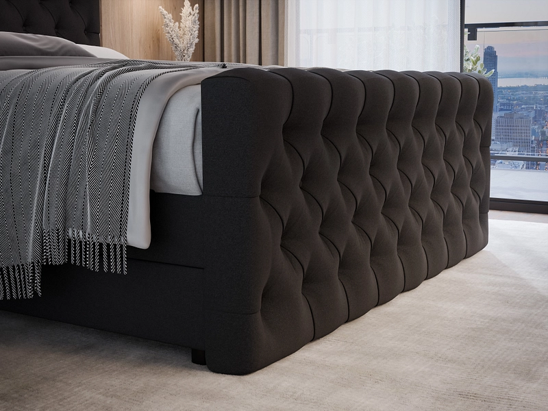 Boxspringbett KINGDOM anthrazit