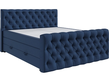 Boxspringbett KINGDOM dunkelblau