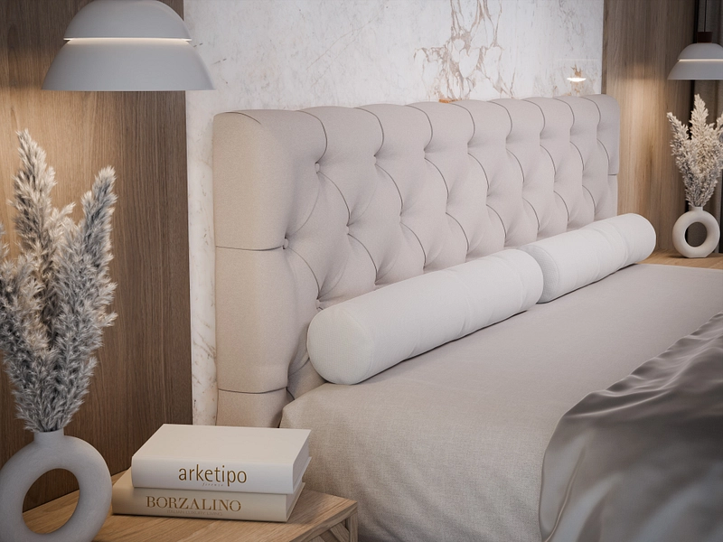 Boxspringbett KINGDOM beige