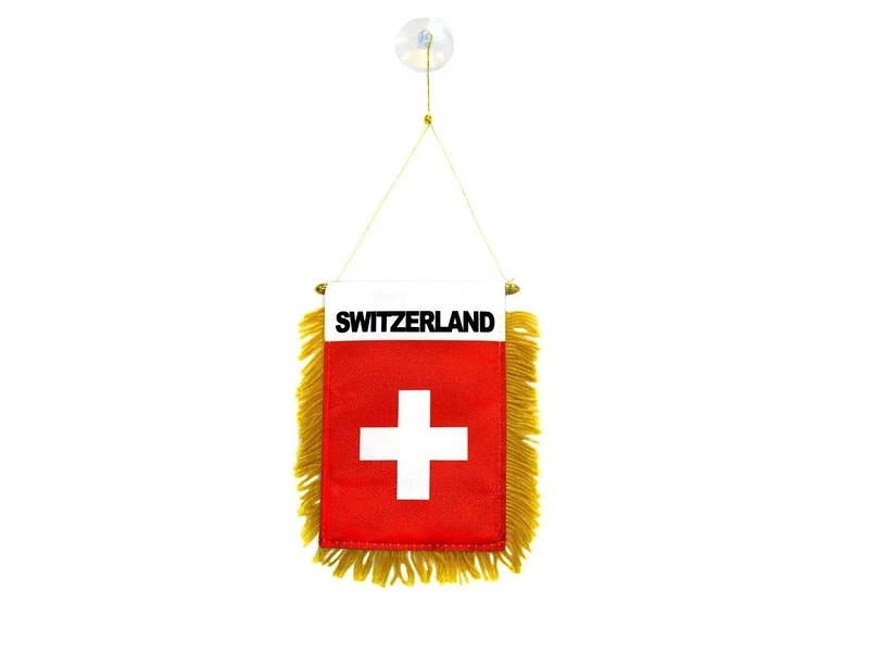 AZ FLAG Wimpel mit Saugnapf SCHWEIZ AZ FLAG Wimpel mit Saugnapf SCHWEIZ