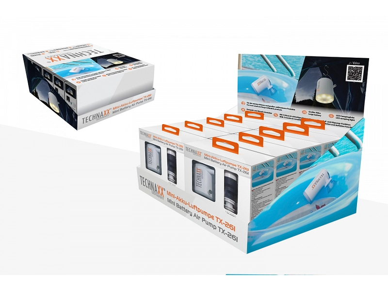 TECHNAXX Mini-Pumpe mit Batteriebetrieb