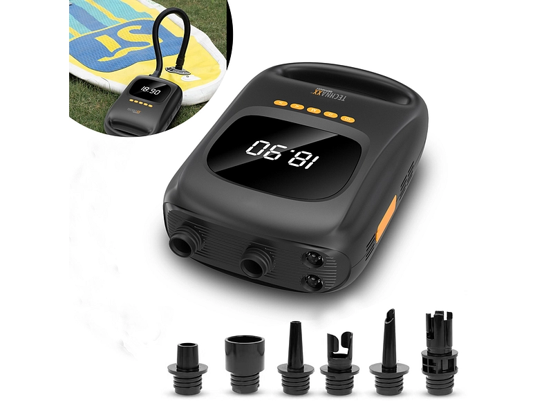 TECHNAXX Mini pompa con powerbank nero