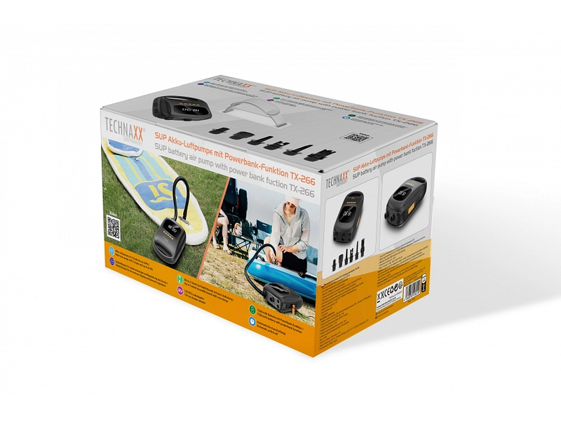 TECHNAXX Mini-Pumpe mit Powerbank