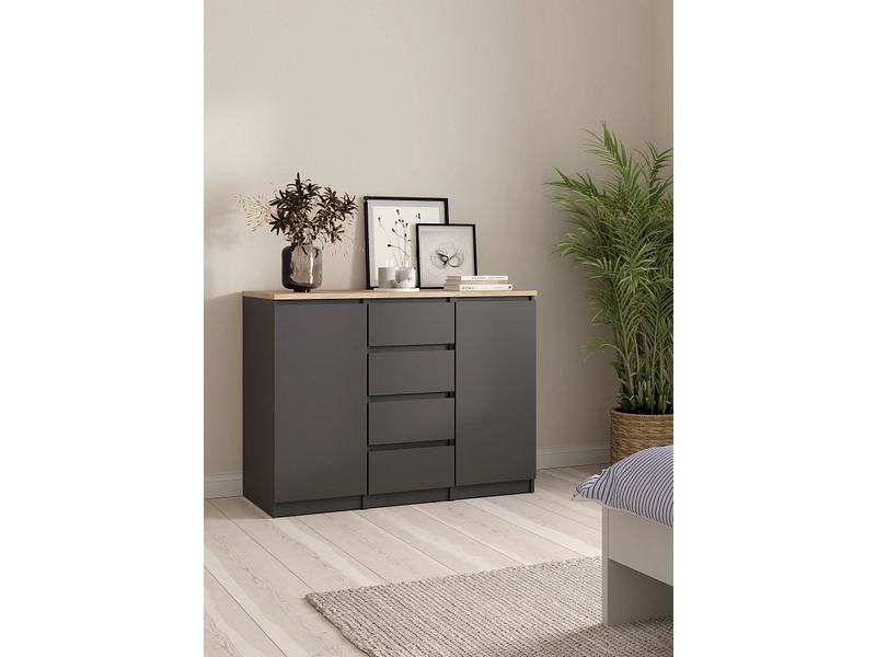 Comò NAIA 2 ante 4 cassetti