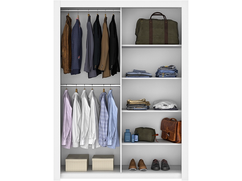 Armoire portes coulissantes QUIMPER blanc