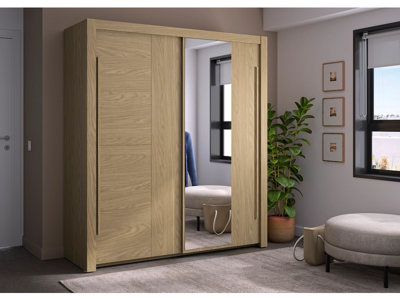 Armoire portes coulissantes QUIMPER chêne