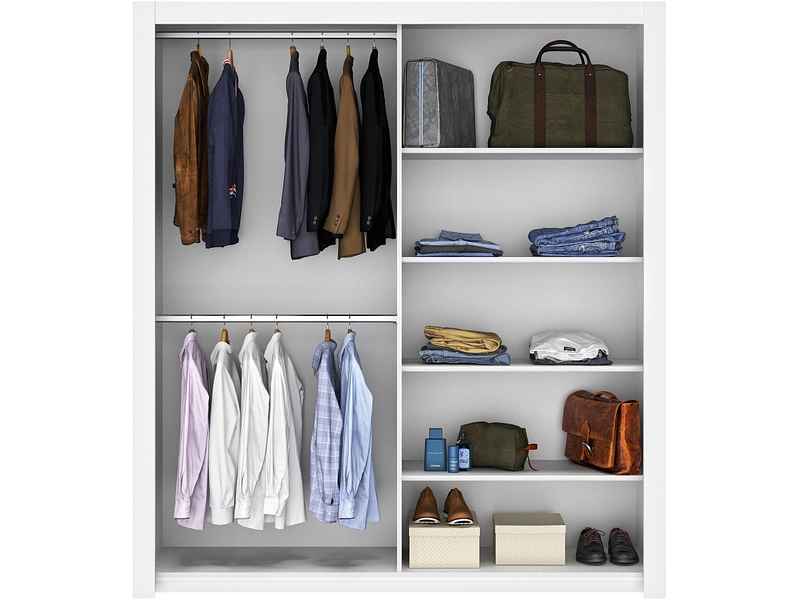 Armoire portes coulissantes QUIMPER blanc Armoire portes coulissantes QUIMPER blanc