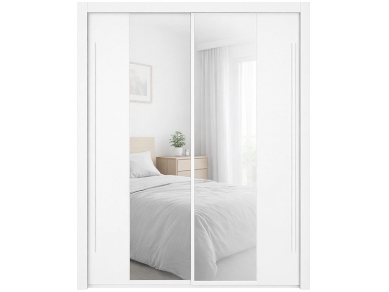 Armoire portes coulissantes QUIMPER blanc