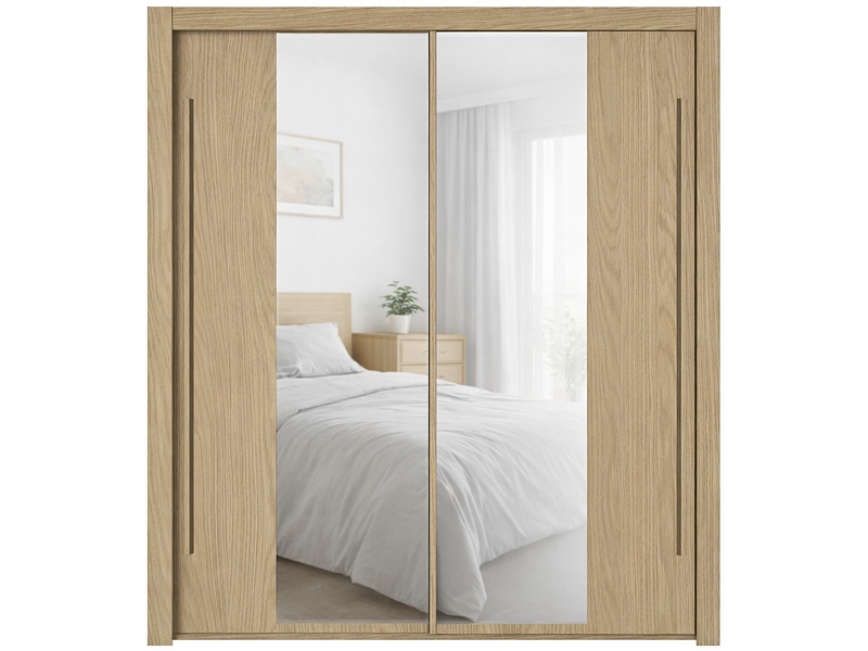 Armoire portes coulissantes QUIMPER chêne