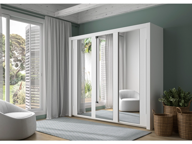 Schwebetürenschrank QUIMPER weiss