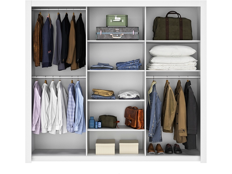 Schwebetürenschrank QUIMPER weiss