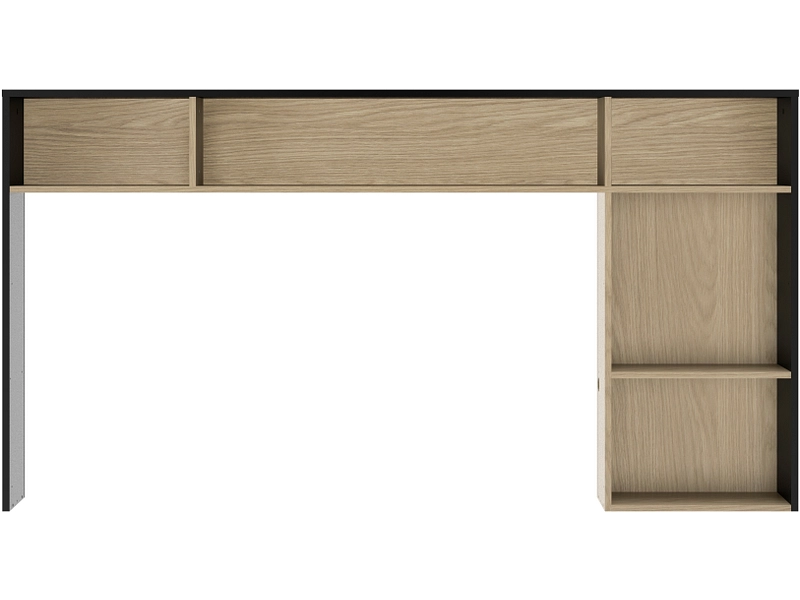 Testiera NAEL 196 cm x 22 cm x 104 cm quercia / nero