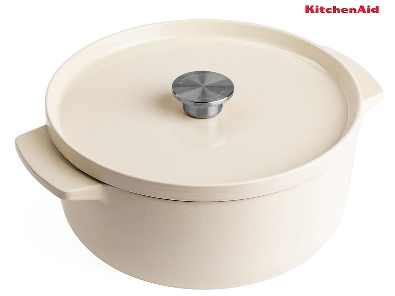 KITCHENAID Cocotte IRON Ø26cm fonte crème