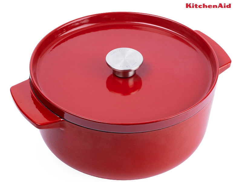 KITCHENAID Cocotte IRON Ø26cm fonte rouge