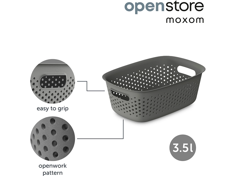 Cesto portaoggetti OPENSTORE grigio Cesto portaoggetti OPENSTORE grigio