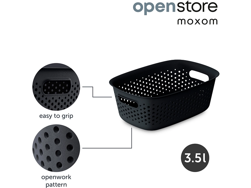 Cesto portaoggetti OPENSTORE nero Cesto portaoggetti OPENSTORE nero
