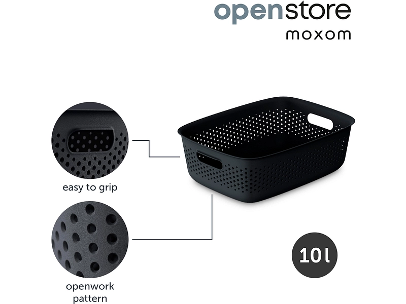 Cesto portaoggetti OPENSTORE nero Cesto portaoggetti OPENSTORE nero